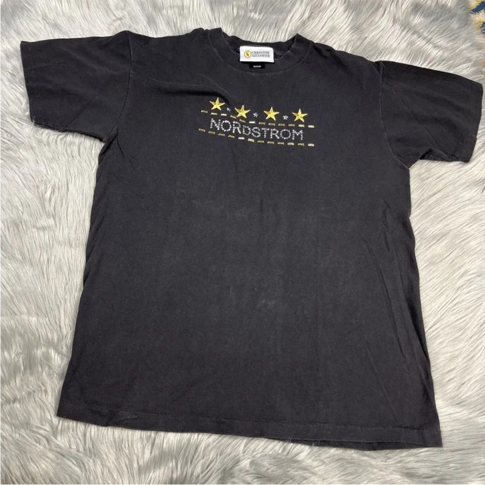 Vintage 90s Christine Alexander Black Nordstrom Jewel T Shirt